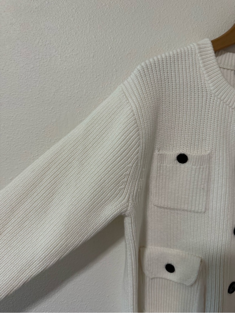 J Crew Four-Pocket Cardigan Lady Jacket White Chunky Ribbed Knit 2025-Small - Picture 5 of 10